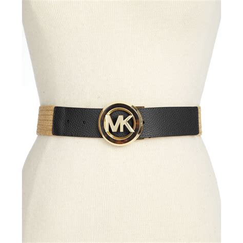 michael kors black belt with straps two buckles|michael kors belt size.